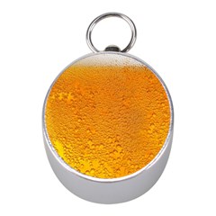 Beer Bubbles Pattern Mini Silver Compasses