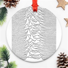 Joy Division Unknown Pleasures Ornament (round) by Maspions