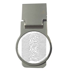 Joy Division Unknown Pleasures Money Clips (round)  by Maspions