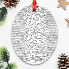 Joy Division Unknown Pleasures Ornament (oval Filigree)