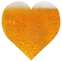 Beer Bubbles Pattern Wooden Puzzle Heart by Maspions