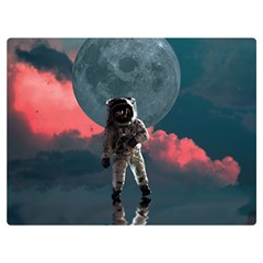 Astronaut Moon Space Nasa Planet Two Sides Premium Plush Fleece Blanket (extra Small)