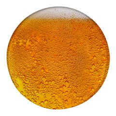 Beer Bubbles Pattern Round Glass Fridge Magnet (4 Pack)