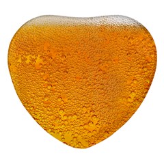 Beer Bubbles Pattern Heart Glass Fridge Magnet (4 Pack) by Maspions