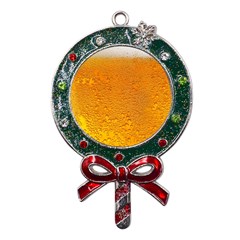 Beer Bubbles Pattern Metal X mas Lollipop With Crystal Ornament by Maspions