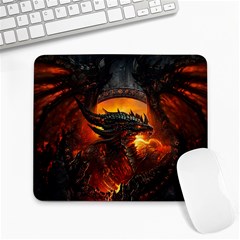 Dragon Fire Fantasy Art Large Mousepad