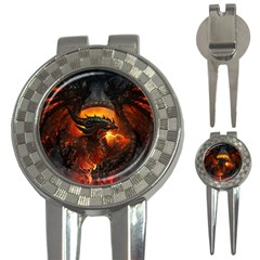 Dragon Fire Fantasy Art 3-in-1 Golf Divots