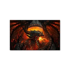 Dragon Fire Fantasy Art Sticker Rectangular (10 Pack) by Maspions