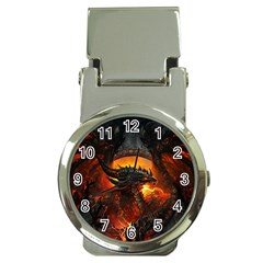 Dragon Fire Fantasy Art Money Clip Watches