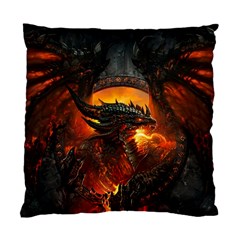 Dragon Fire Fantasy Art Standard Cushion Case (one Side)