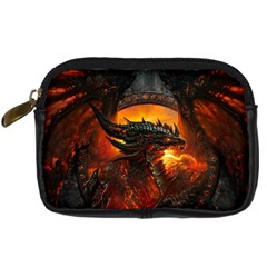 Dragon Fire Fantasy Art Digital Camera Leather Case