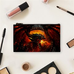 Dragon Fire Fantasy Art Cosmetic Bag (small) by Maspions