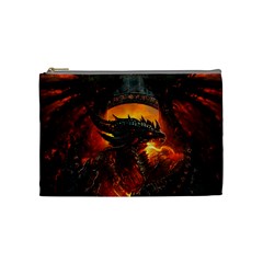 Dragon Fire Fantasy Art Cosmetic Bag (medium) by Maspions