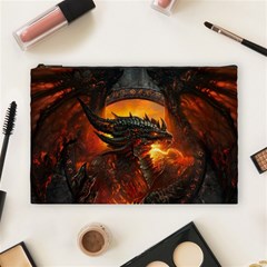 Dragon Fire Fantasy Art Cosmetic Bag (large)