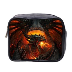 Dragon Fire Fantasy Art Mini Toiletries Bag (two Sides)