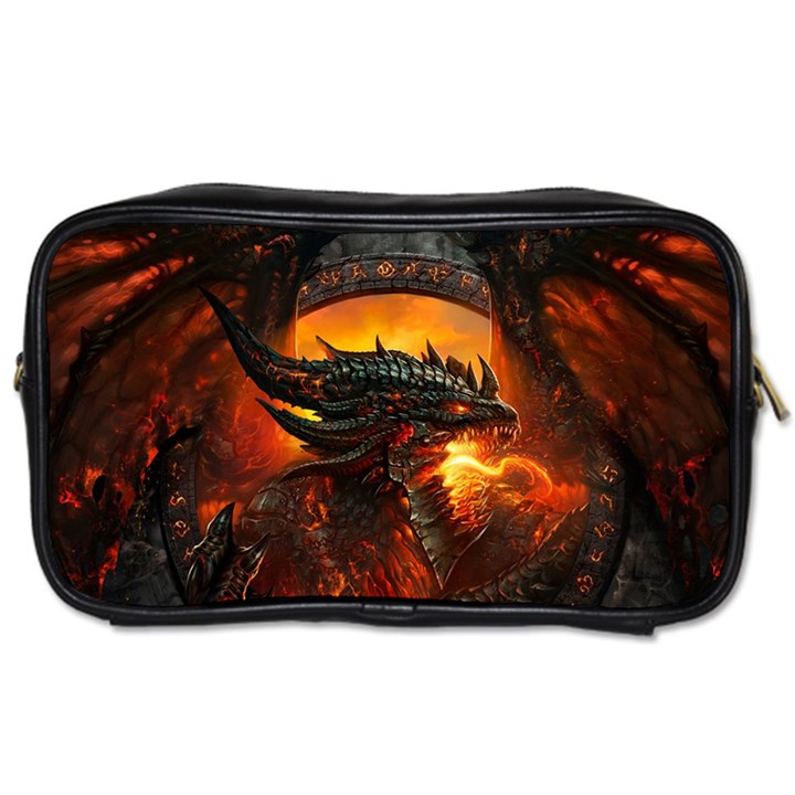 Dragon Fire Fantasy Art Toiletries Bag (Two Sides)