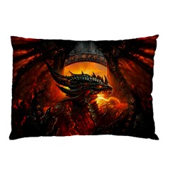 Dragon Fire Fantasy Art Pillow Case (two Sides)