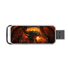 Dragon Fire Fantasy Art Portable Usb Flash (one Side)