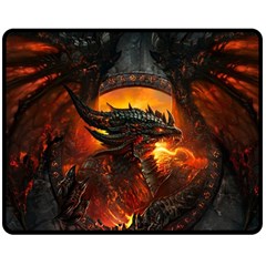 Dragon Fire Fantasy Art Two Sides Fleece Blanket (medium)