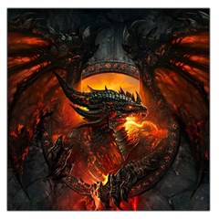 Dragon Fire Fantasy Art Square Satin Scarf (36  X 36 )