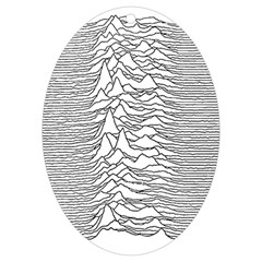 Joy Division Unknown Pleasures Uv Print Acrylic Ornament Oval by Maspions