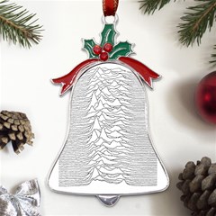 Joy Division Unknown Pleasures Metal Holly Leaf Bell Ornament