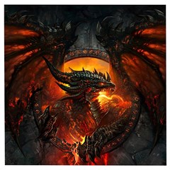 Dragon Fire Fantasy Art Wooden Puzzle Square