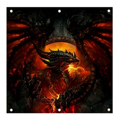 Dragon Fire Fantasy Art Banner And Sign 4  X 4 