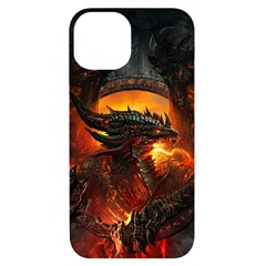 Dragon Fire Fantasy Art Iphone 14 Black Uv Print Case