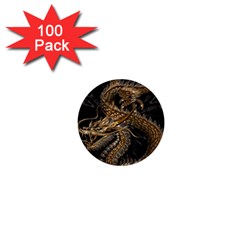 Fantasy Dragon Pentagram 1  Mini Buttons (100 Pack) 