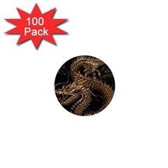 Fantasy Dragon Pentagram 1  Mini Magnets (100 Pack) 