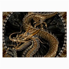 Fantasy Dragon Pentagram Large Glasses Cloth (2 Sides) by Maspions