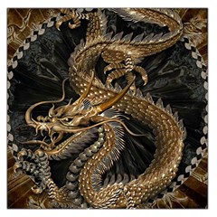 Fantasy Dragon Pentagram Square Satin Scarf (36  X 36 ) by Maspions