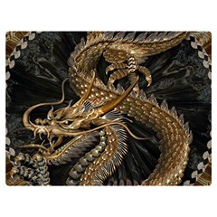 Fantasy Dragon Pentagram Premium Plush Fleece Blanket (extra Small) by Maspions