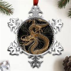 Fantasy Dragon Pentagram Metal Small Snowflake Ornament