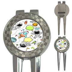 Sketch Cartoon Space Set 3-in-1 Golf Divots by Hannah976