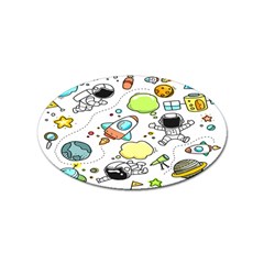 Sketch Cartoon Space Set Sticker (oval) by Hannah976