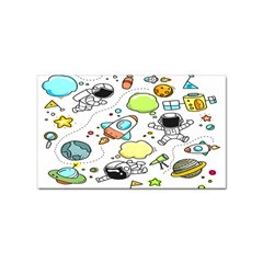 Sketch Cartoon Space Set Sticker (rectangular) by Hannah976