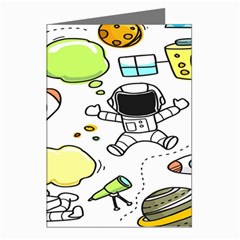 Sketch Cartoon Space Set Greeting Cards (pkg Of 8) by Hannah976