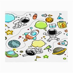 Sketch Cartoon Space Set Small Glasses Cloth by Hannah976