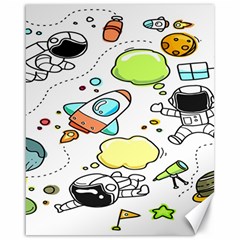 Sketch Cartoon Space Set Canvas 16  X 20 