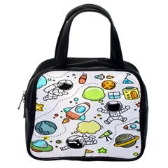 Sketch Cartoon Space Set Classic Handbag (one Side) by Hannah976