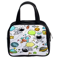 Sketch Cartoon Space Set Classic Handbag (two Sides) by Hannah976