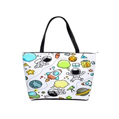 Sketch Cartoon Space Set Classic Shoulder Handbag by Hannah976