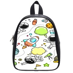 Sketch Cartoon Space Set School Bag (small) by Hannah976