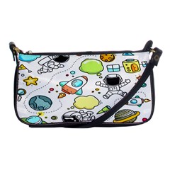 Sketch Cartoon Space Set Shoulder Clutch Bag by Hannah976