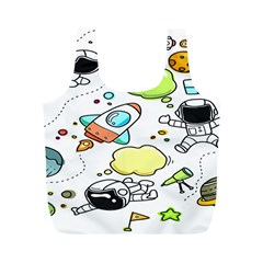 Sketch Cartoon Space Set Full Print Recycle Bag (m) by Hannah976