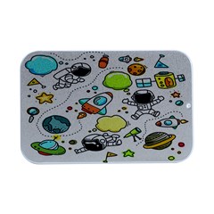 Sketch Cartoon Space Set Open Lid Metal Box (silver)   by Hannah976