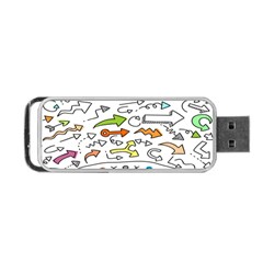 Desktop Pattern Art Graphic Design Portable Usb Flash (two Sides) by Hannah976