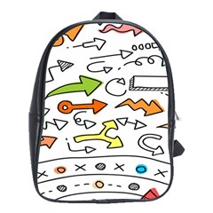 Desktop Pattern Art Graphic Design School Bag (xl) by Hannah976